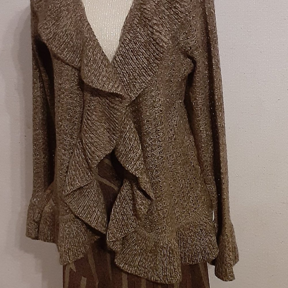 By Design Acrylic Ruffle Cardigan - Picture 3 of 3